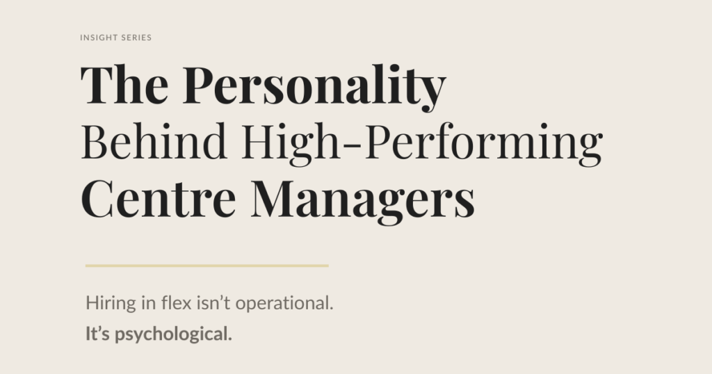 Cover inage for articles on the personality traits of high-performing centre managers in the flex workspace sector